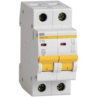 Автоматичний вимикач IEK ВА47-29 2p 10А тип C 4,5кА (MVA20-2-010-C)