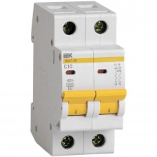 Автоматический выключатель IEK ВА47-29 2p 10А тип C 4,5кА (MVA20-2-010-C)