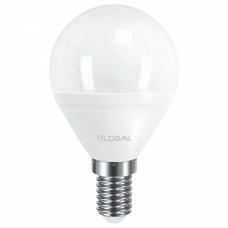Светодиодная лампа GLOBAL G45 F 5W теплый свет 3000К 220V E14 AP (1-GBL-143)