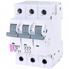 Автоматичний вимикач ETI ETIMAT 6 3p 16А тип D 6кА (2164516)