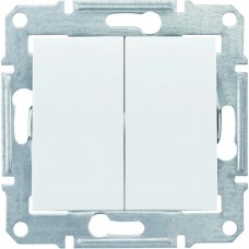 2-клавішний вимикач Schneider Sedna Білий (SDN0300121)
