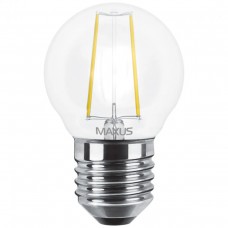 Світлодіодна лампа MAXUS філамент G45 4W тепле світло 3000K E27 (1-LED-545)
