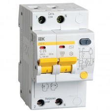 Дифференциальный автомат IEK АД12 2Р 25А 100мА тип С (MAD10-2-040-C-100)