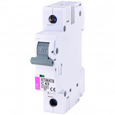 Автоматичний вимикач ETI ETIMAT 6 1p 63А тип C 6кА (2141522)
