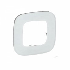 Однопостова рамка LEGRAND Valena Allure біле скло (755541)