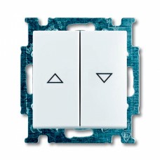 2-клавішний вимикач жалюзі АВВ Basic55 Білий (2026/4 UC-94-507)