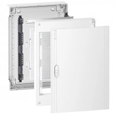 Мультимедійний щит навісний Schneider Electric Pragma 3 ряди 18 модулів Білі дверцята (PRA318SU)