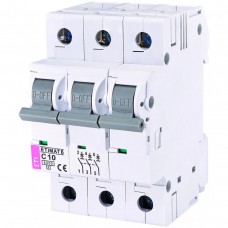 Автоматический выключатель ETI ETIMAT 6 3p 10А тип C 6кА (2145514)