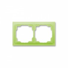 Двупостовая рамка ABB Neo Белый/Зеленый (3901M-A00120 42)