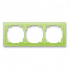Трьохпостова рамка ABB Neo Білий/зелений (3901M-A00130 42)