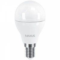 Світлодіодна лампа MAXUS G45 6W тепле світло 3000K 220V E14 (1-LED-543)