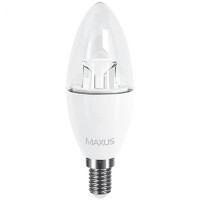 Світлодіодна лампа MAXUS C37 6W яскраве світло 4100K 220V E14 (1-LED-532)