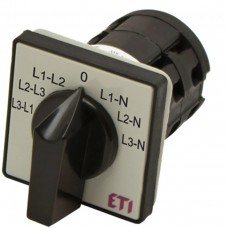 Перемикач для вимірювання фазної і лінійної напруги (сіро-чорний) ETI CS 16 66 U (4773089)