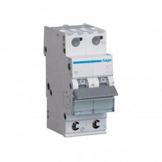 Автоматичний вимикач Hager 1p+N 16А тип C 6кА (MC516A)