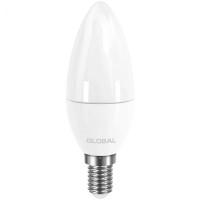 Світлодіодна лампа GLOBAL C37 CL-F 5W тепле світло 3000К 220V E14 AP (1-GBL-133-02)