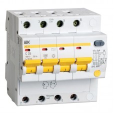 Дифференциальный автомат IEK АД14 4Р 25А 30мА тип С (MAD10-4-025-C-030)