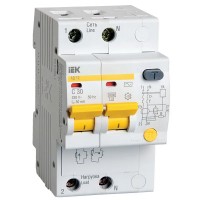 Диференціальний автомат IEK АД12 2p C 32А 30мA (MAD10-2-032-C-030)