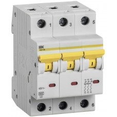 Автоматичний вимикач IEK ВА47-60 20А 3р С 6кА (MVA41-3-020-C)