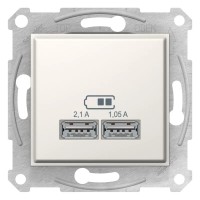 Розетка USB 2-я Schneider Electric Sedna Кремовая (SDN2710223)