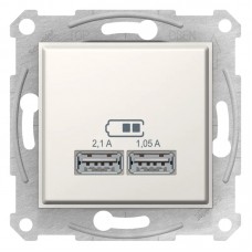 Розетка USB 2-я Schneider Electric Sedna Кремовая (SDN2710223)