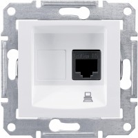 Розетка компьютерная RJ45 5е UTP Schneider Sedna Белый (SDN4300121)