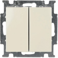 2-клавішний вимикач АВВ Basic55 Білий (2006/5 UC-92-507)