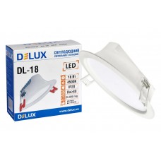 Светодиодный встраиваемый светильник Delux DL-18 4500К 18Вт 1440Лм D165мм (90018637)