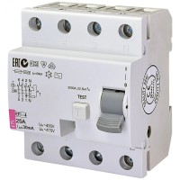Диференційне реле (ПЗВ) ETI EFI-4 4p 25А 30мА тип AC (2062142)