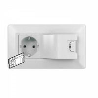 Розетка LEGRAND Valena Allure 2К+З/USB белая (753110)