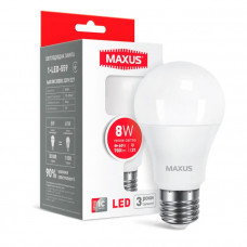 Світлодіодна лампа MAXUS A60 8W 3000 К 220V E27 (1-LED-559)