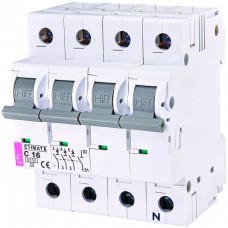 Автоматический выключатель ETI ETIMAT 6 3p+N 16А тип C 6кА (2146516)