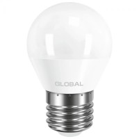 Светодиодная лампа GLOBAL G45 F 5W яркий свет 4100К 220V E27 AP (1-GBL-142)