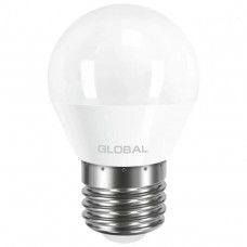 Світлодіодна лампа GLOBAL G45 F 5W яскраве світло 4100К 220V E27 AP (1-GBL-142)