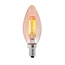 Светодиодная лампа DELUX BL37B 4W (410lm) 2700K 220V amber E14 filament (90011682)