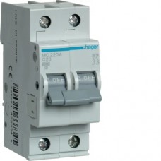 Автоматичний вимикач Hager 2p 20А тип C 6кА (MC220A)