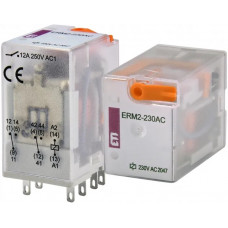 Реле электромеханическое промежуточное ETI ERM2-230AC 2p (2473004)