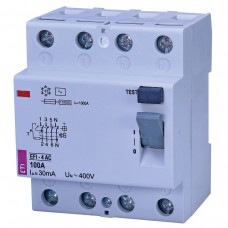 Диференційне реле (ПЗВ) ETI EFI-4 4p 100А 30мА тип AC (2062151)