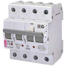 Диференційний автомат ETI KZS-4M 3p+N 16А 30мА C 6кА тип АС (2174024)
