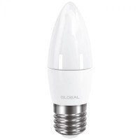 Светодиодная лампа GLOBAL C37 CL-F 5W теплый свет 3000К 220V E27 AP (1-GBL-131)