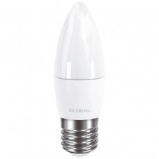 Світлодіодна лампа GLOBAL C37 CL-F 5W тепле світло 3000К 220V E27 AP (1-GBL-131)