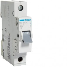 Автоматичний вимикач Hager 1p 0.5А тип C 6кА (MC100A)
