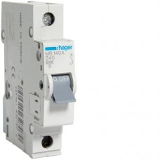 Автоматичний вимикач Hager 1p 40А тип B 6кА (MB140A)