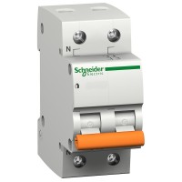 Автоматический выключатель Schneider Electric ВА63 1p+N C 63А 4.5kA Домовой (11219)