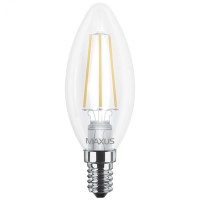 Світлодіодна лампа MAXUS філамент C37 4W яскраве світло 4100K E14 (1-LED-538)