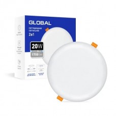 Світлодіодний точковий світильник GLOBAL SP 2in1 20Вт 4100K (1-GSP-2041-RS)