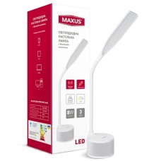 Настільна лампа MAXUS DKL 8W 3000-5700K WH Sound (1-MAX-DKL-001-04)