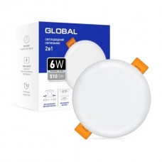 Світлодіодний точковий світильник GLOBAL SP 2in1 6Вт 4100K (1-GSP-0641-RS)