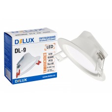 Світлодіодний вбудований світильник Delux DL-9 4500К 9Вт 720Лм D110мм (90018628)