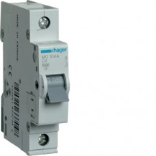 Автоматичний вимикач Hager 1p 4А тип C 6кА (MC104A)