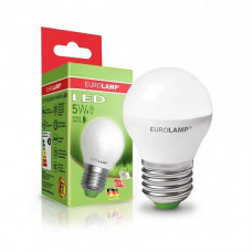Світлодіодна лампа EUROLAMP G45 5Вт 3000К ЕКО куля E27 (LED-G45-05273(D))